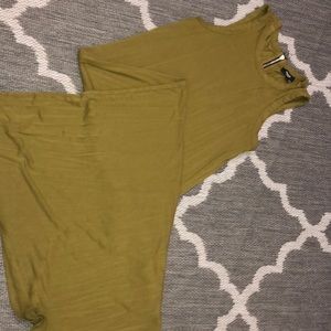 Olive maxi dress with back zipper